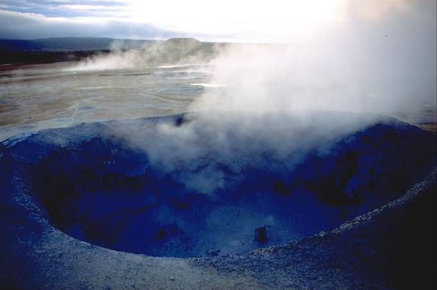 View into hot spring