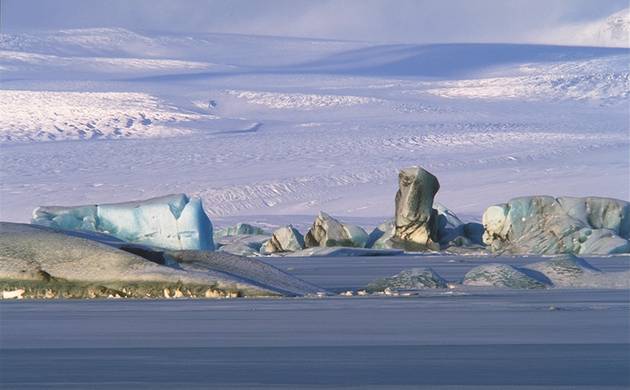 Eisberge vor dem Gletscher